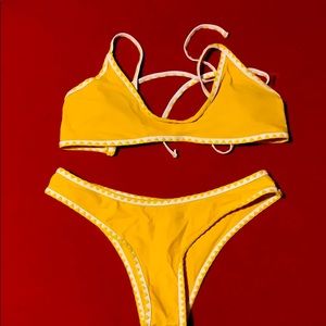 Yellow swimming suit